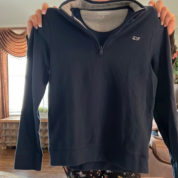 Boys Vineyard vines navy quarter zip - Picture 1 of 3